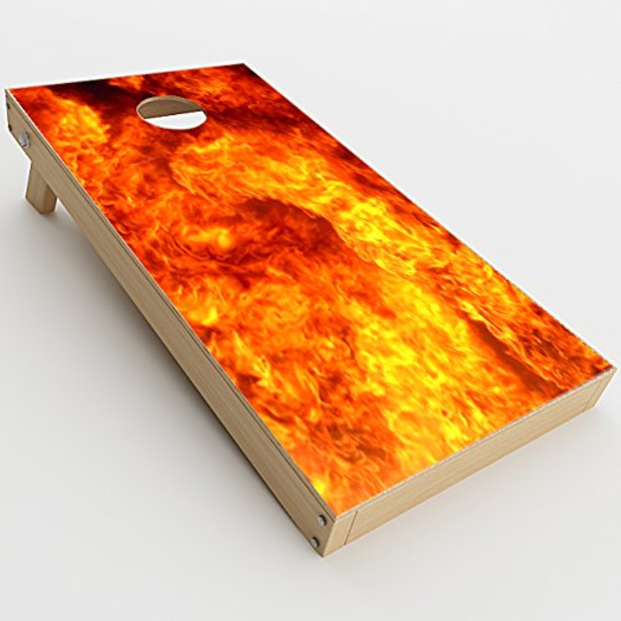 Skin Decal Vinyl Wrap for Cornhole Game Board Bag Toss/True Fire Flames