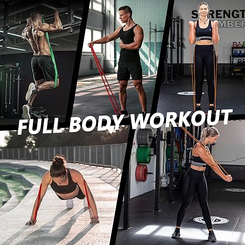 Miniatura 5 de Bandas de asistencia para dominadas, bandas de resistencia para entrenamiento, bandas de dominadas, bandas de estiramiento para hombres y mujeres,