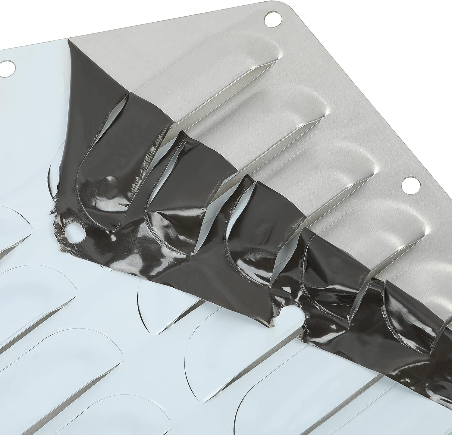 ECOTRIC Aluminum Louver Hood Vent Compatible with 1984-2001 Jeep XJ Cherokee/ 1986-1992 Jeep Comanche Cooling Panels Pair Kit Bolt On