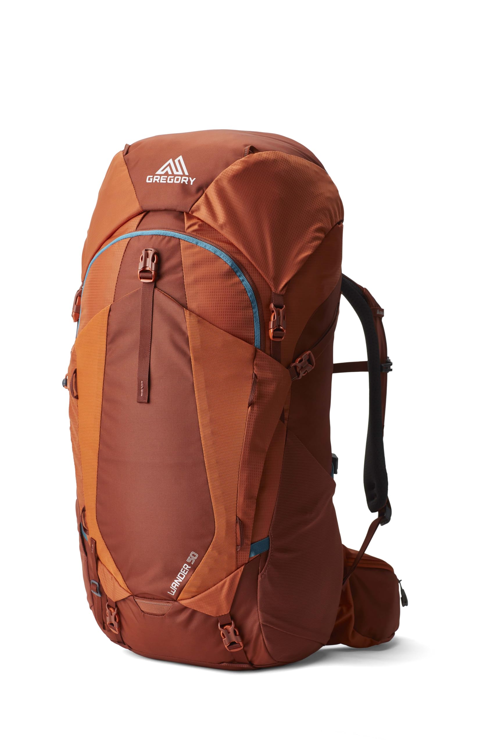 Gregory Youth BKPK'ing - Wander 50 - Kids Hiking Backpack, 71 cm, 50 L, 1.45 KG, Adjustable Children’s Daypack for Hiking, Hydration Compatible, Lightweight Pack for Boys & Girls, Red (Redrock)
