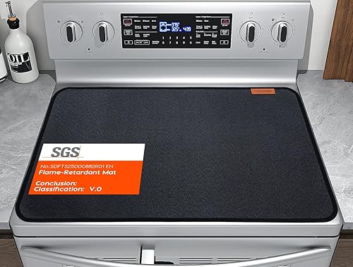 Cubierta de estufa a prueba de fuego, cubiertas superiores de estufa resistentes al calor para estufa eléctrica, cubierta superior de estufa de