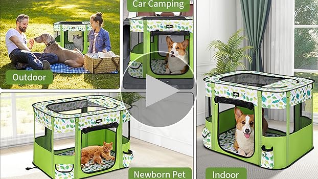 DOG IN BLANKET CDセット Amazon.com: Paw Ballet Dog Playpen, Foldable Cat Playpen