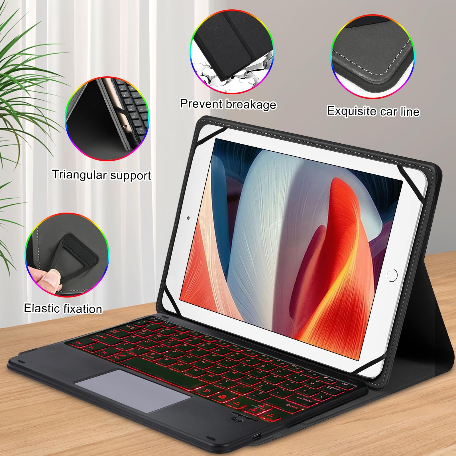 J&H Custodia per tastiera Huawei MediaPad M3 8.4, universale da 8'' a 8 J&H Custodia per tastiera Huawei MediaPad M3 8.4, universale da 8'' a 8