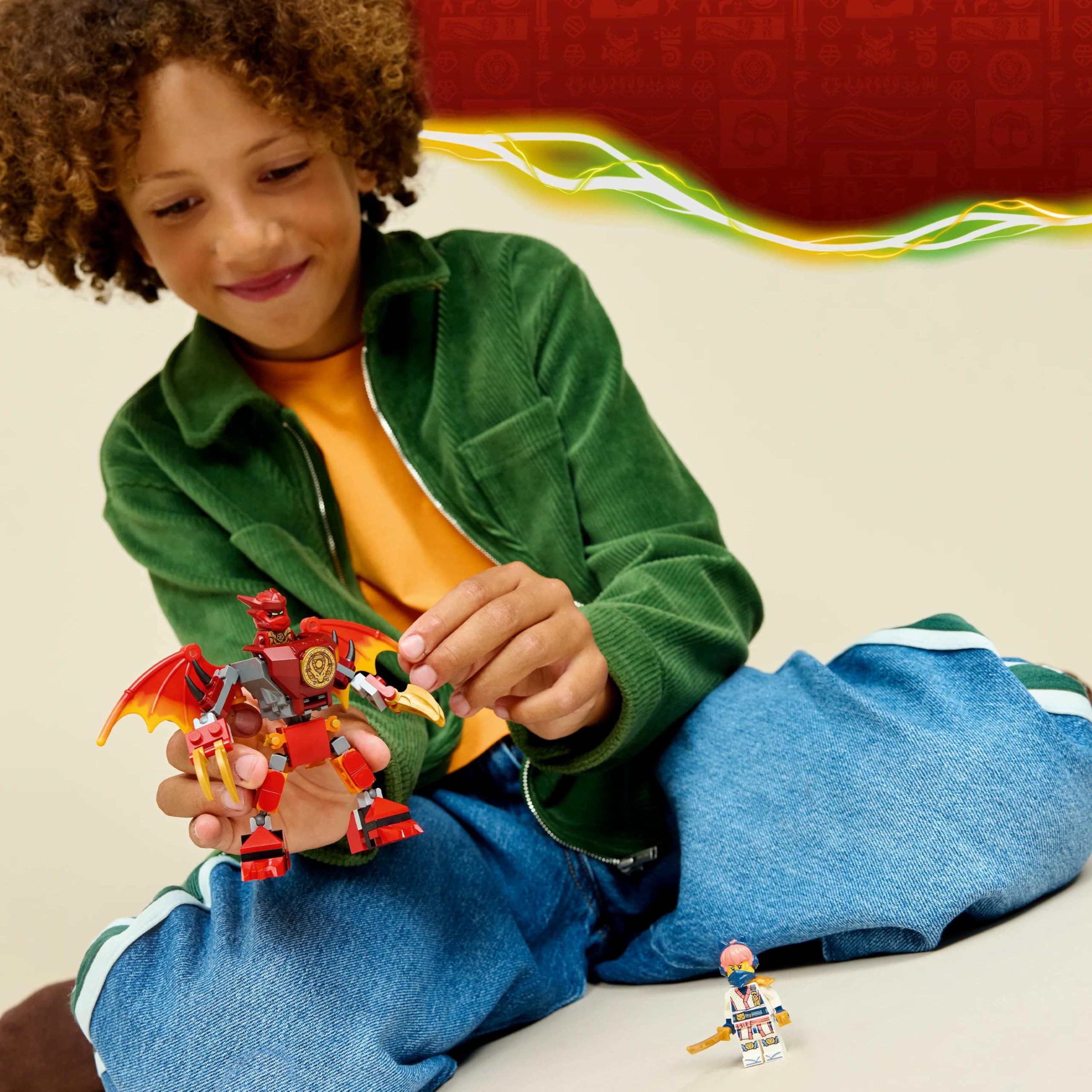LEGO NINJAGO Kai’s Dragon Mech Battle Pack - Mech Toy - Playset with 3 Minifigures - 71851 — Amazon image 5