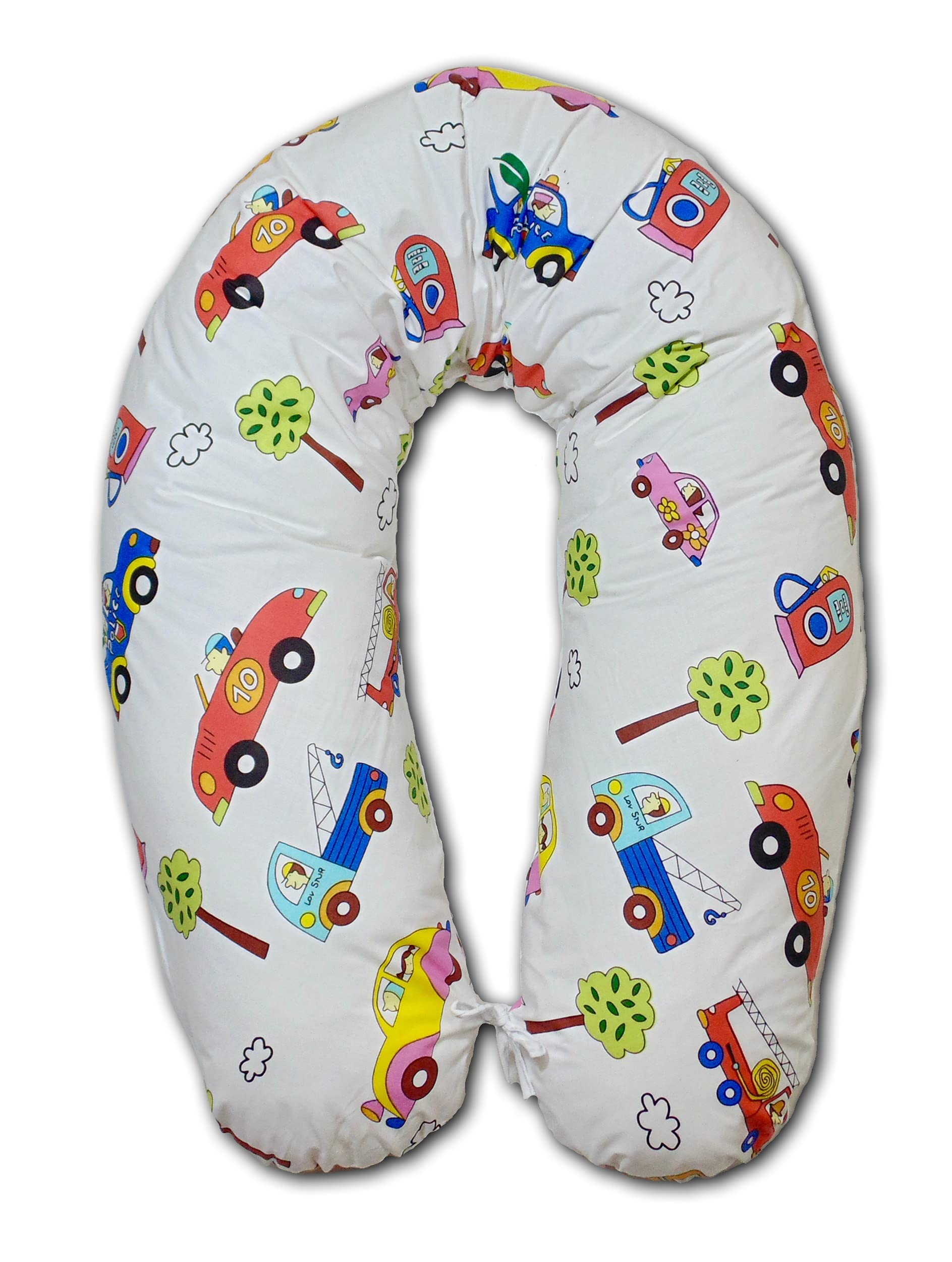 Cojín de lactancia XXL super suave, cojín para dormir de lado, incluye funda, 170 cm (coches)