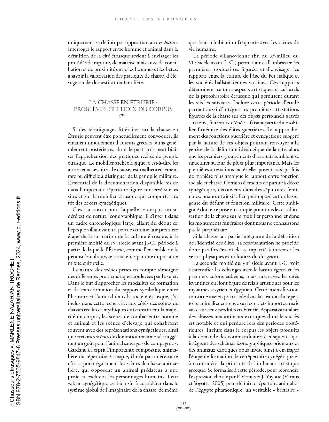 Chasseurs étrusques: Images cynégétiques et idéologie du pouvoir en Étrurie, VIII-IVe s. av. J. C.