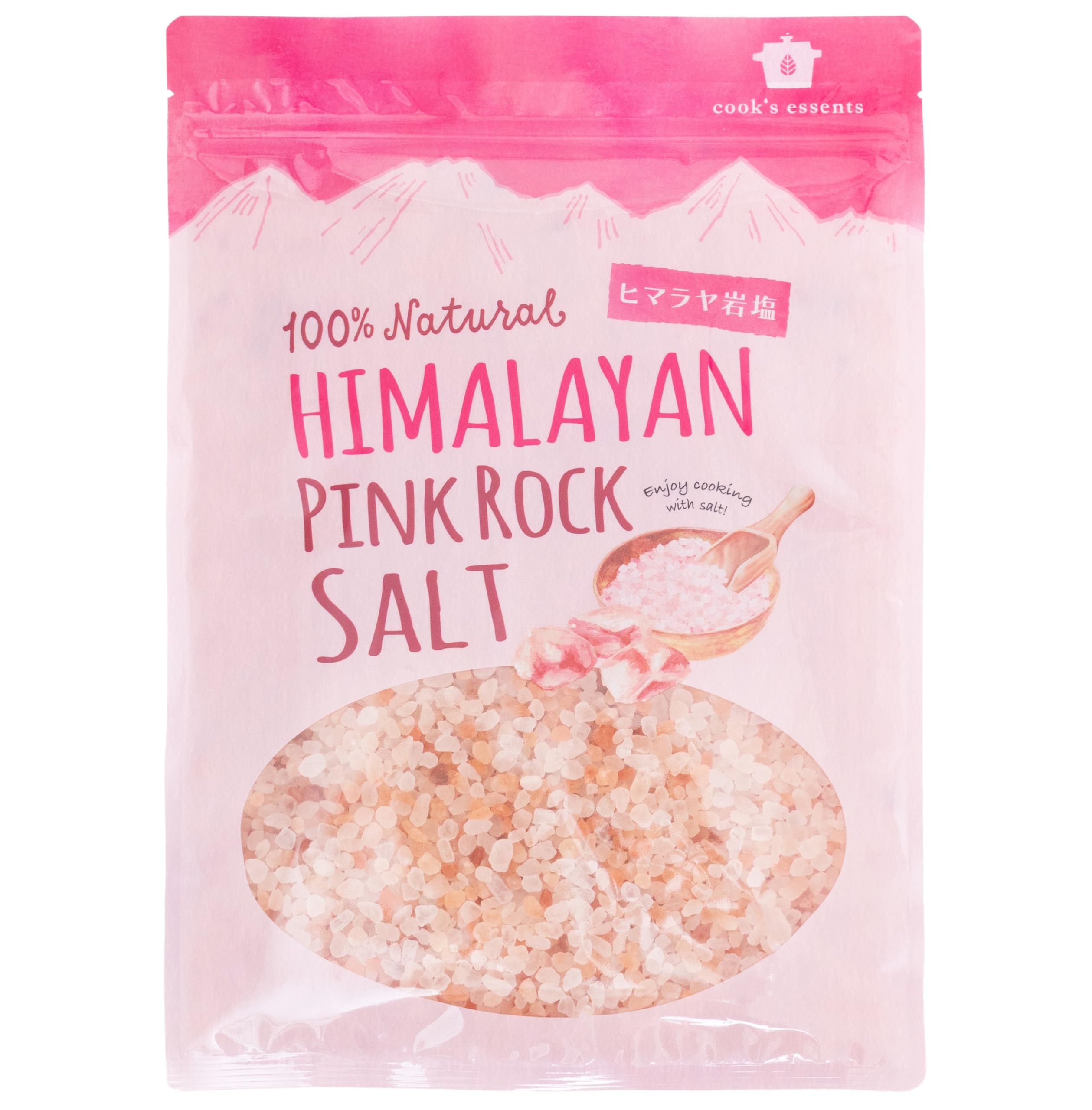 ヒマラヤ岩塩 ピンクソルト 食用（ミル用 2-5mm） (900g)