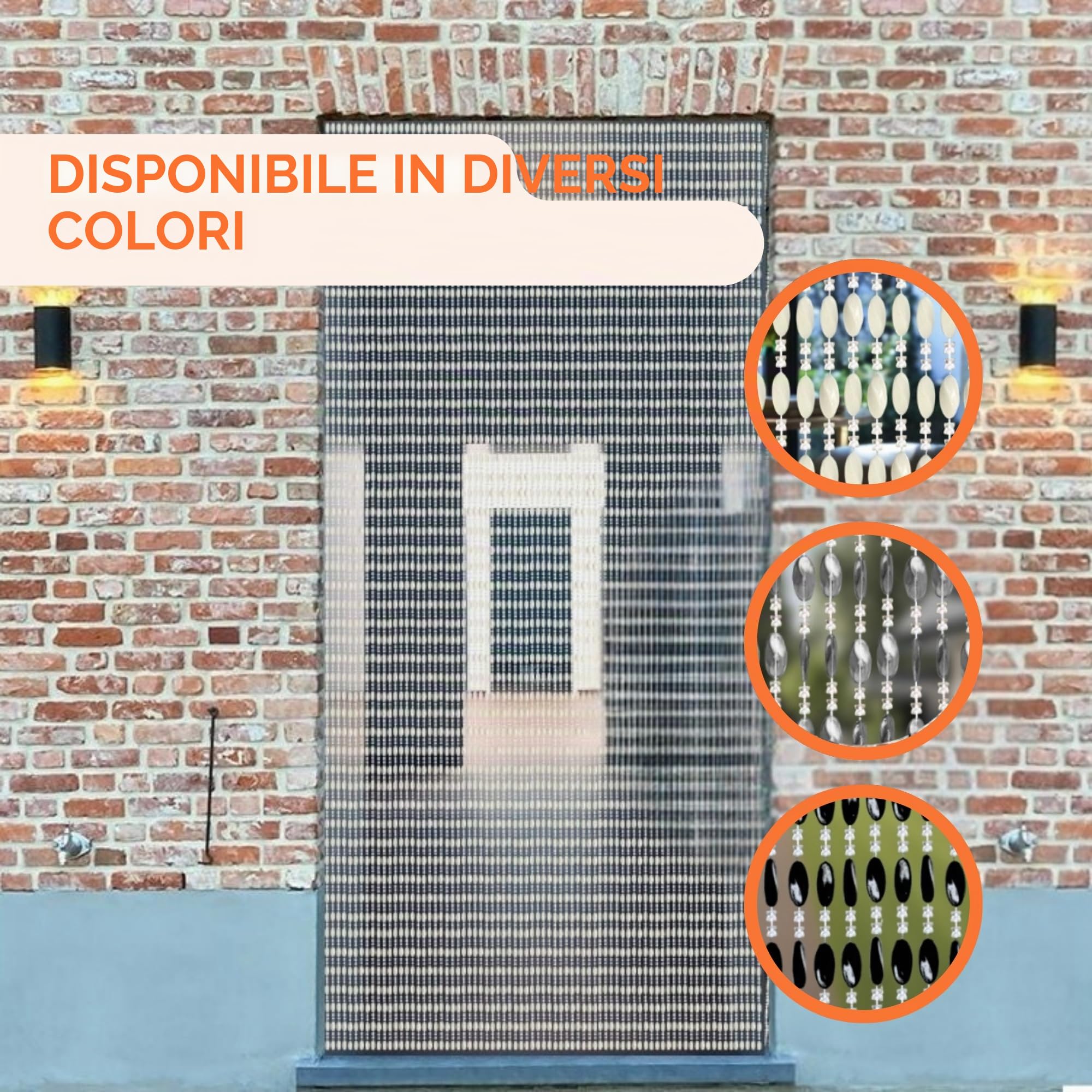 Trente Tenda a Perline Duo - Zanzariera per Finestra, Diverse Misure e Colori, Zanzariera per Porta del Balcone, Perline Antinsetto, Tenda Antizanzare Bianca 90 x 200 cm