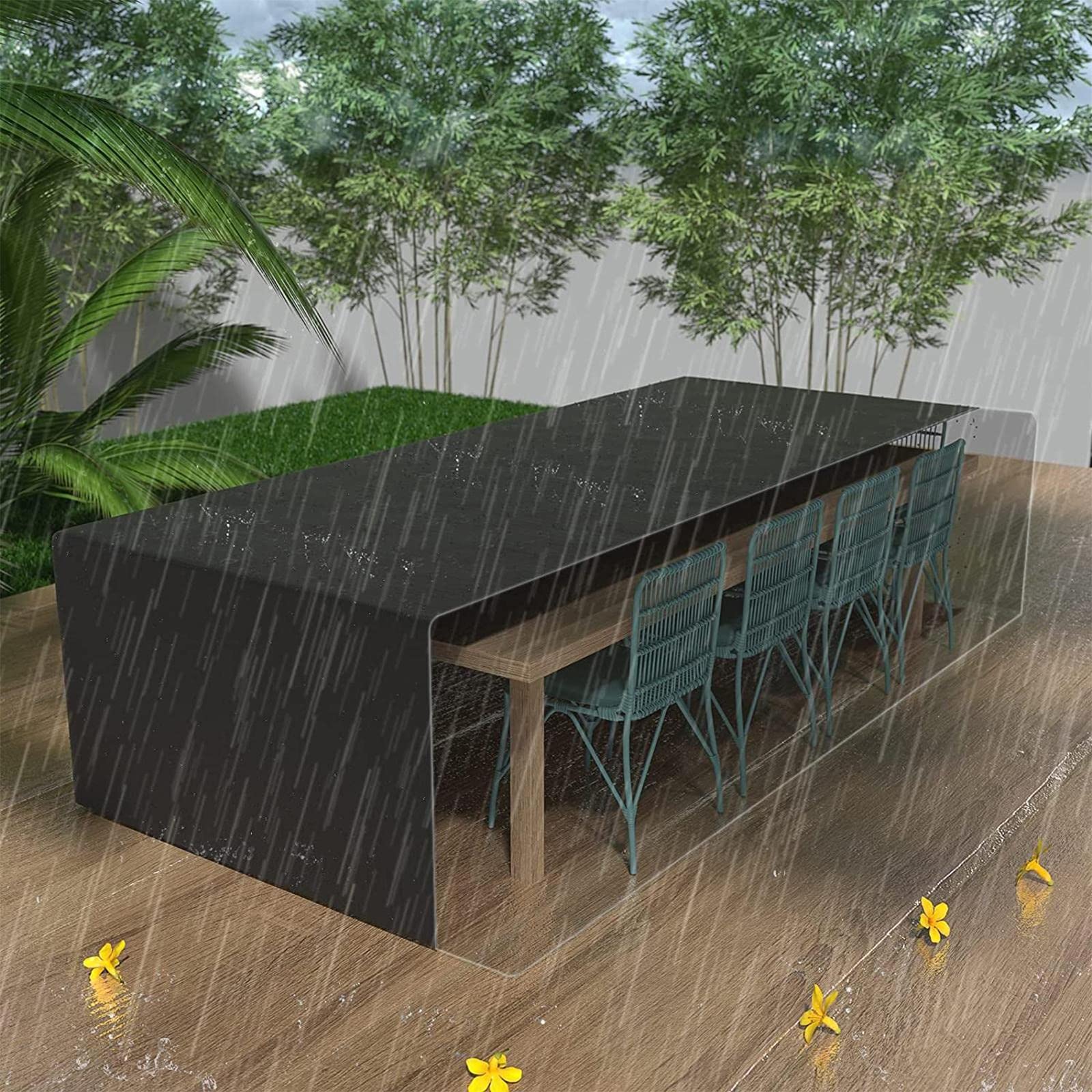 Gartenmöbel Abdeckung 190x120x75 Cm – Wasserdicht, UV-beständig, Mit Zugbändern, Aus 420D Oxford-Stoff Für Terrasse & Balkon
