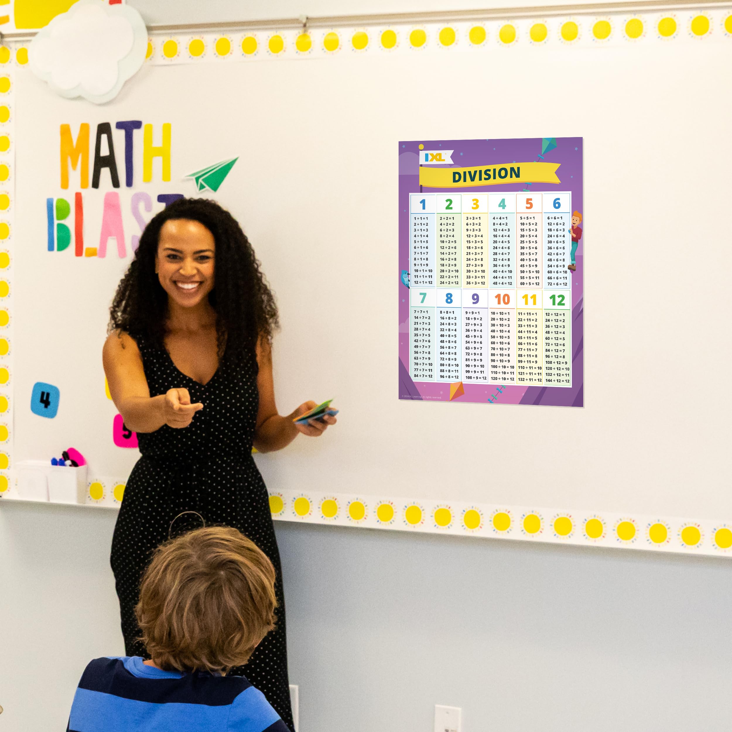 IXL Division Poster, Math Poster With Division Math Facts, Classroom Posters for Elementary and Middle School Math, Educational Posters and Classroom Decor - Image 6