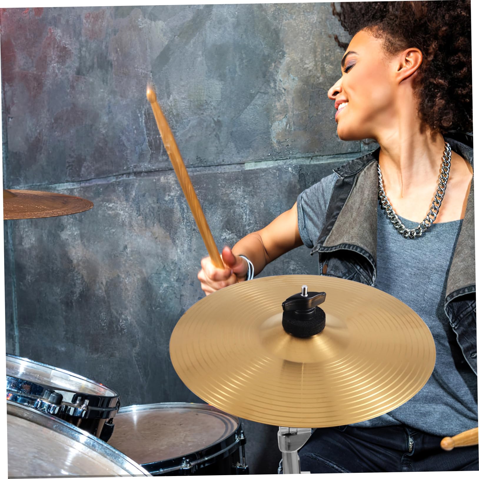 Supporto Per Piatti Da Drum Zoegneer - Morsetto Cromato Estensibile Per Batteria, Facile Montaggio - Foto 10