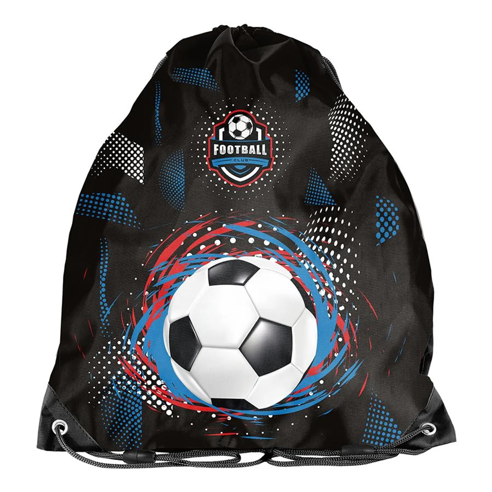 PASO - Schulranzen für Jungen und Mädchen, 6er-Set - Schul-Rucksack für Kinder mit Federmäppchen - Schuhbeutel Trinkflasche und Brotdose - Ball Motiv - 1-3 Klasse