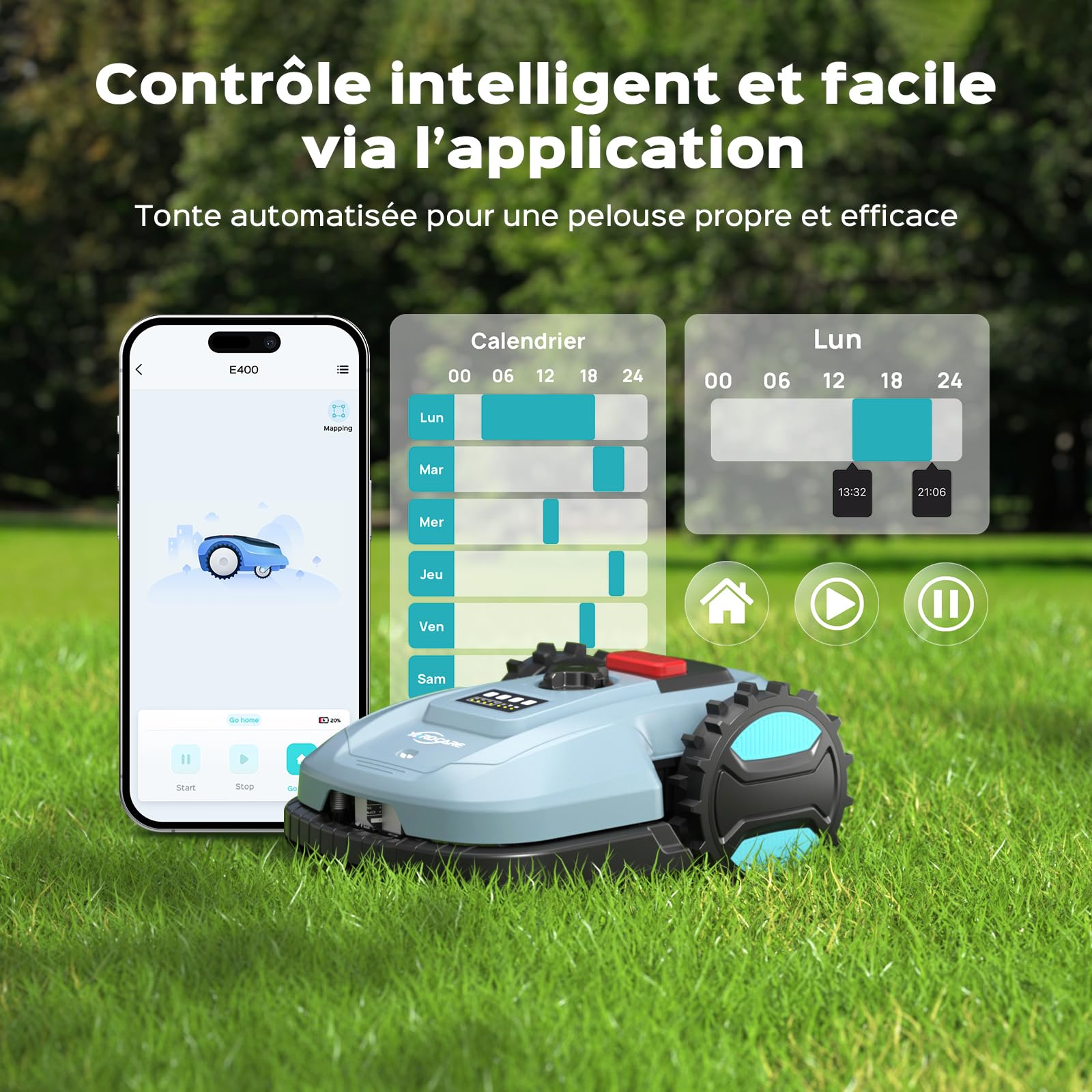 YARDCARE E400 Robot Tondeuse — vue 2