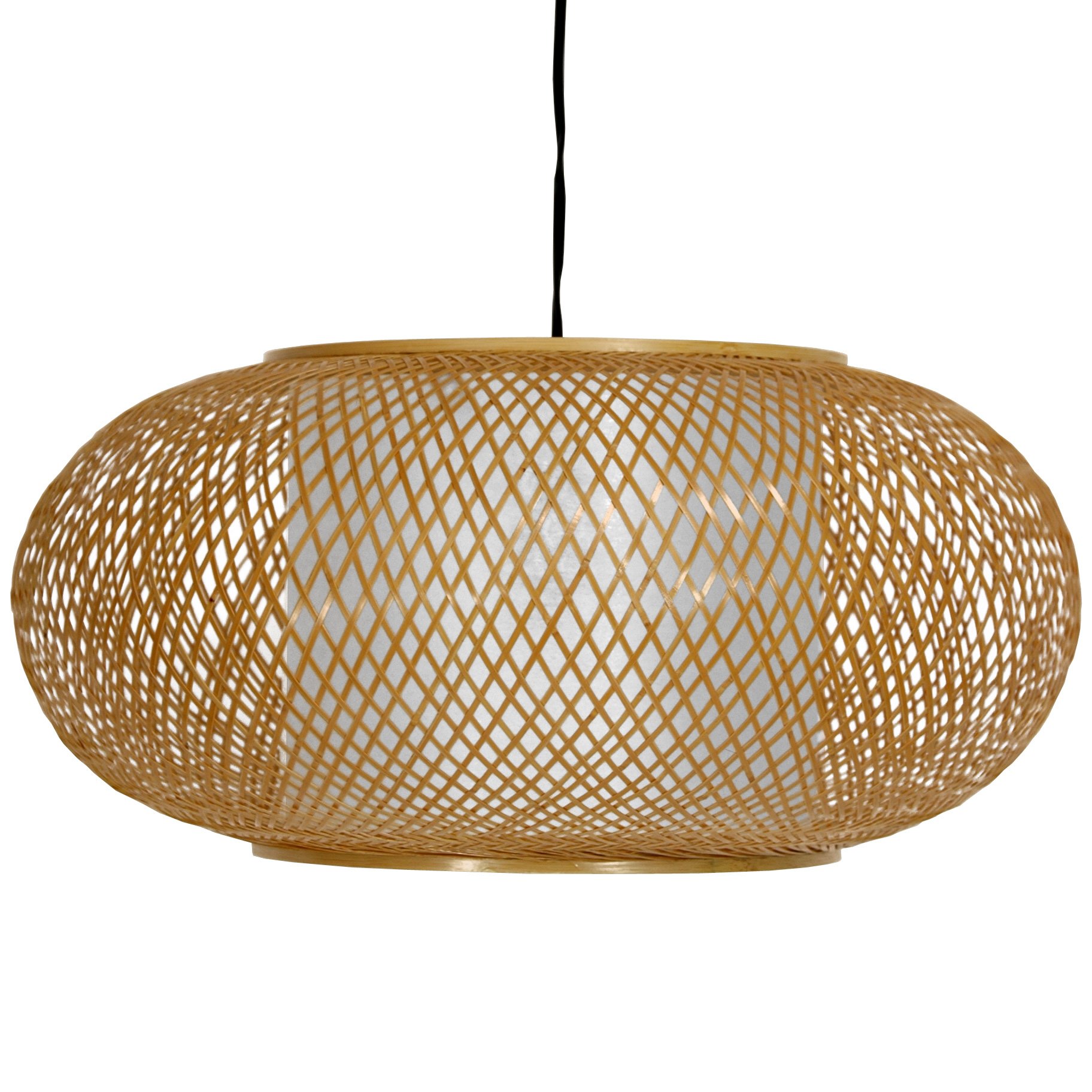 Red Lantern WDLD084W Honey Kata Japanese Ceiling Lantern Hanging Lamp