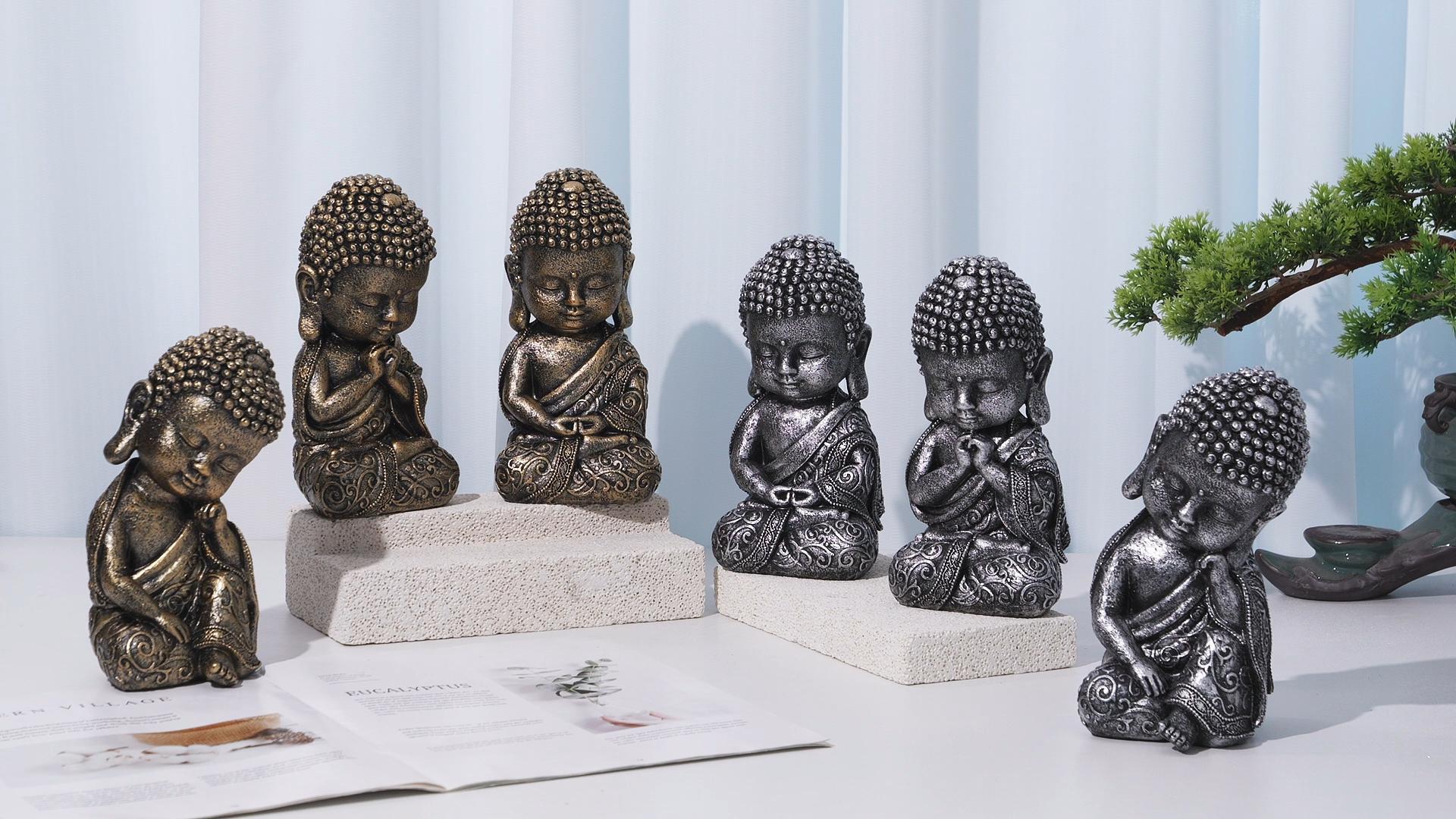 Estatua de Buda Bebé en Resina de 8 Pulgadas miniatura 7