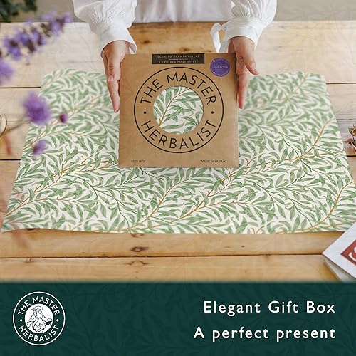 Miniatura 6 de Revestimientos perfumados para cajones Neroli & Bergamota en un diseño de William Morris (plegado)  Paquete de 5 hojas  Contiene aceites esenciales