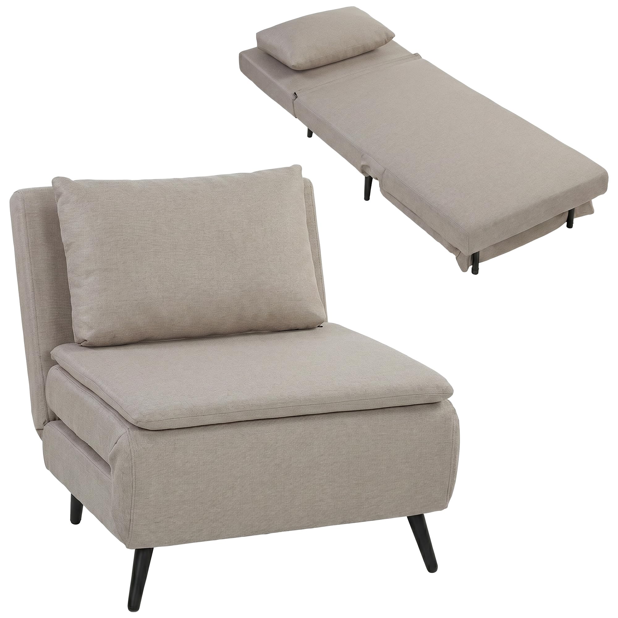 homcom fauteuil convertible 1 place
