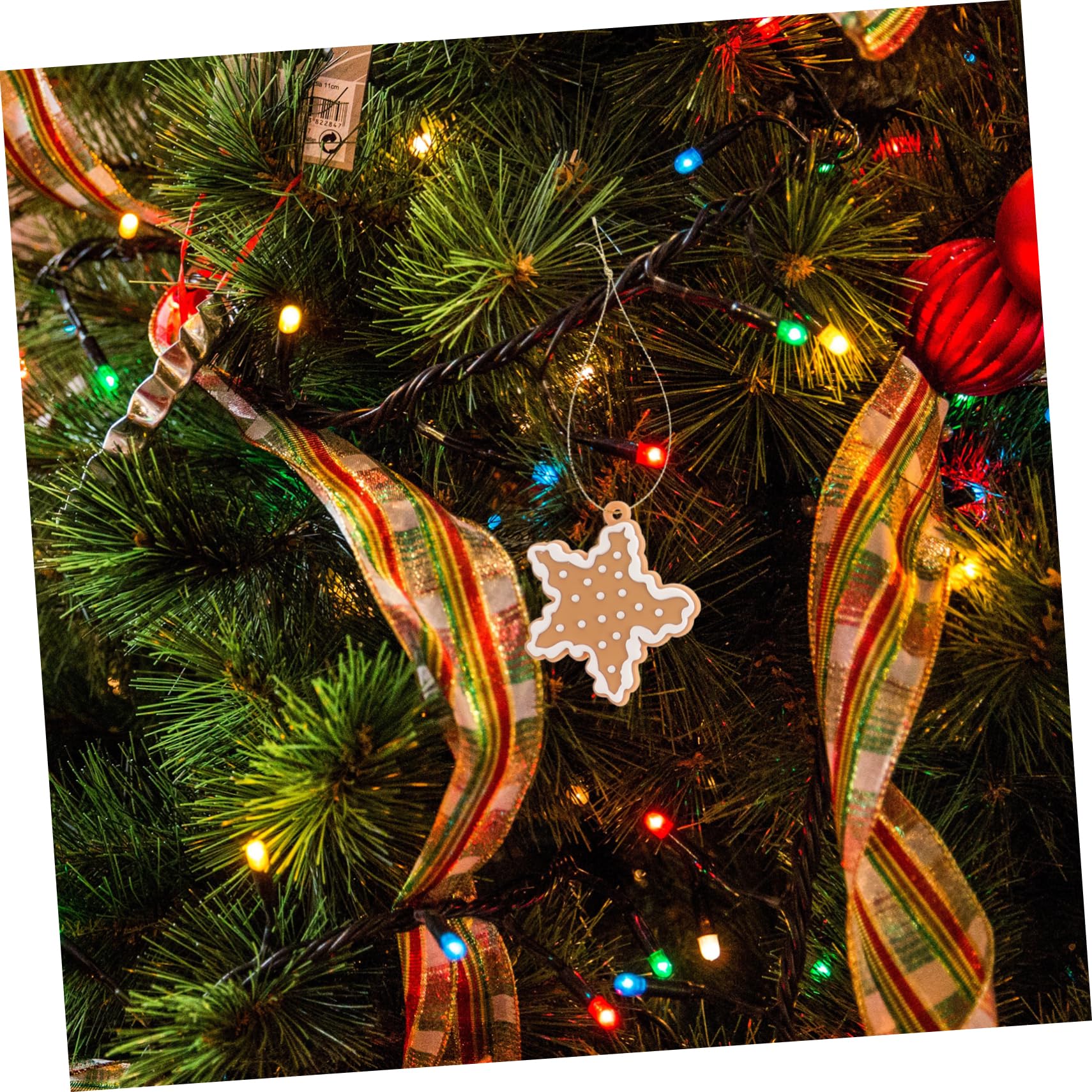 PRETYZOOM 40 Piezas Colgante de de Nieve Mini de Navidad Colgantes navideños Christmas Tree Decoraciones navideñas Dulces decoración del hogar de Navidad
