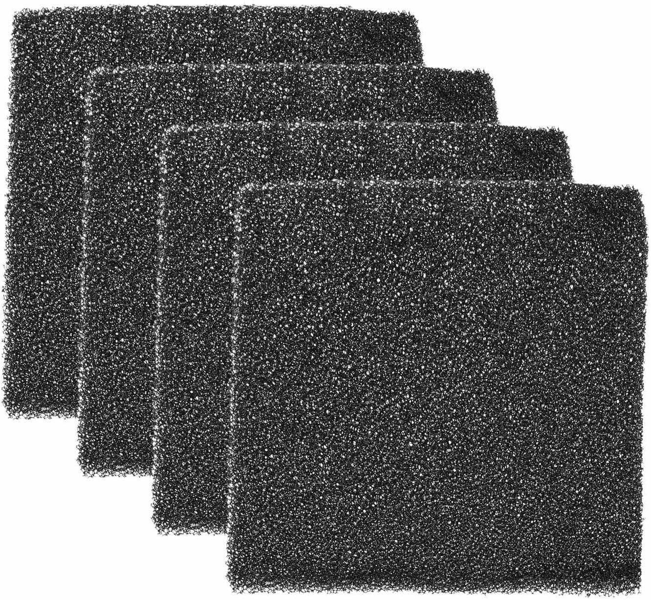 Fan Replacement Filters 4 Pcs Fan Filter Foam Sponge (6" x 6" x 0.39", 30ppi) - Breathable, Soft for Air Compressors Inverter Chassis Vacuum Cleaners