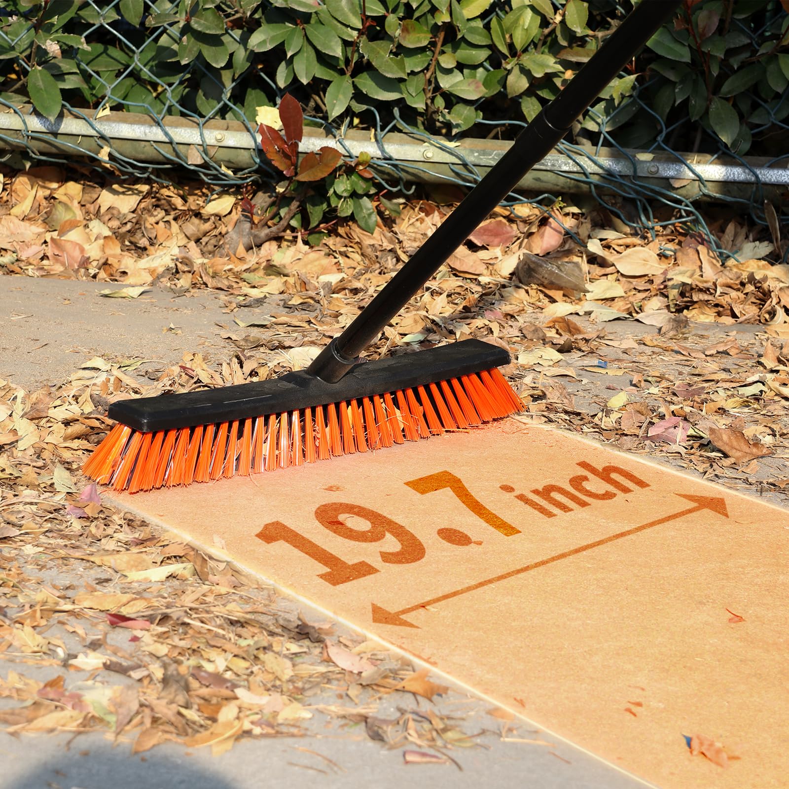 Newthinking Garden Broom Outdoor Heavy Duty Yard Brush with 50cm Hard Bristles Large Stiff Sweeping Brush for Outdoor Cleaning Garden Yard Driveway - Image 4