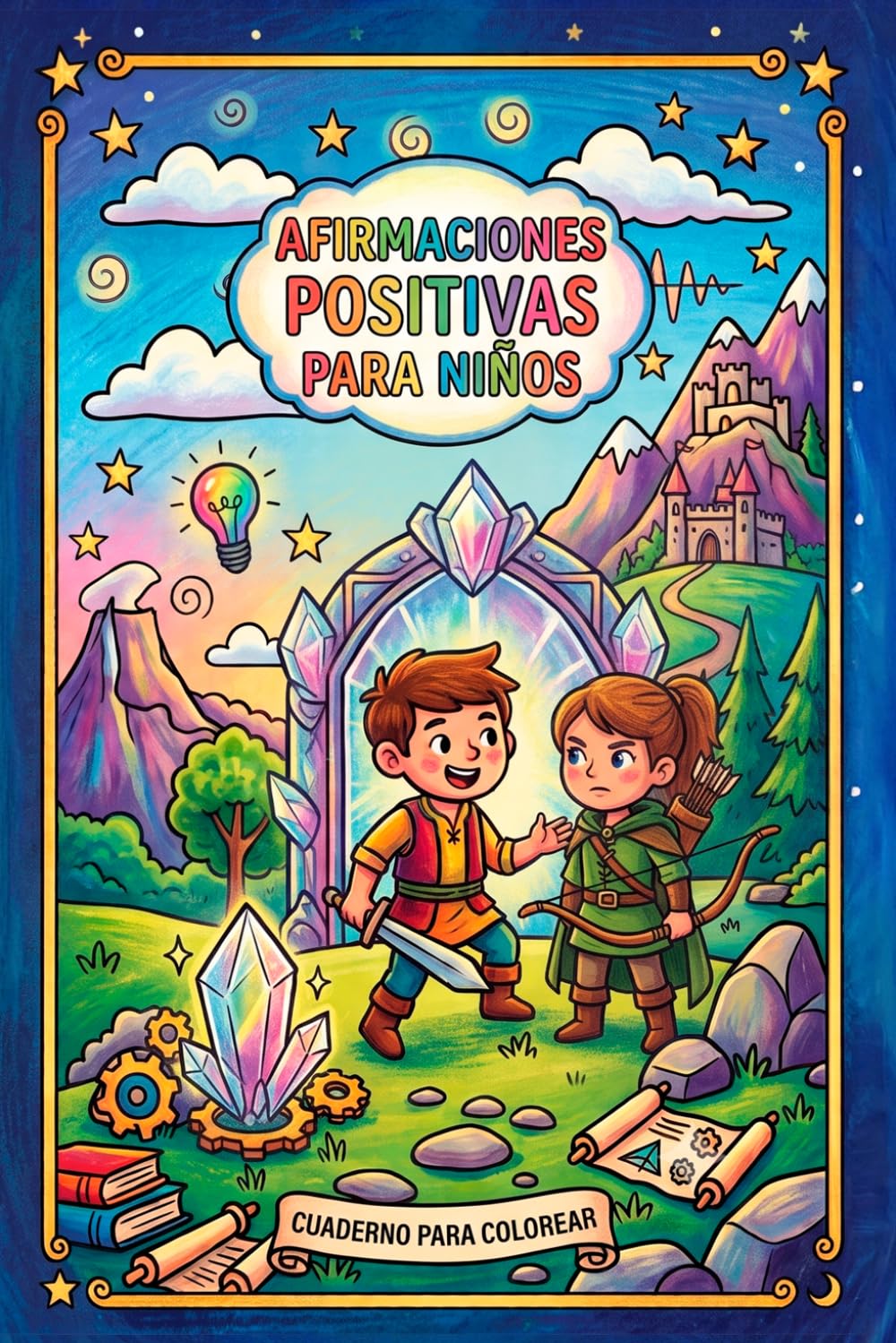 Mis Primeras Afirmaciones Mágicas: Cuaderno de afirmaciones positivas para niños para colorear | Libro infantil para desarrollar la valentía, la autoestima y la confianza