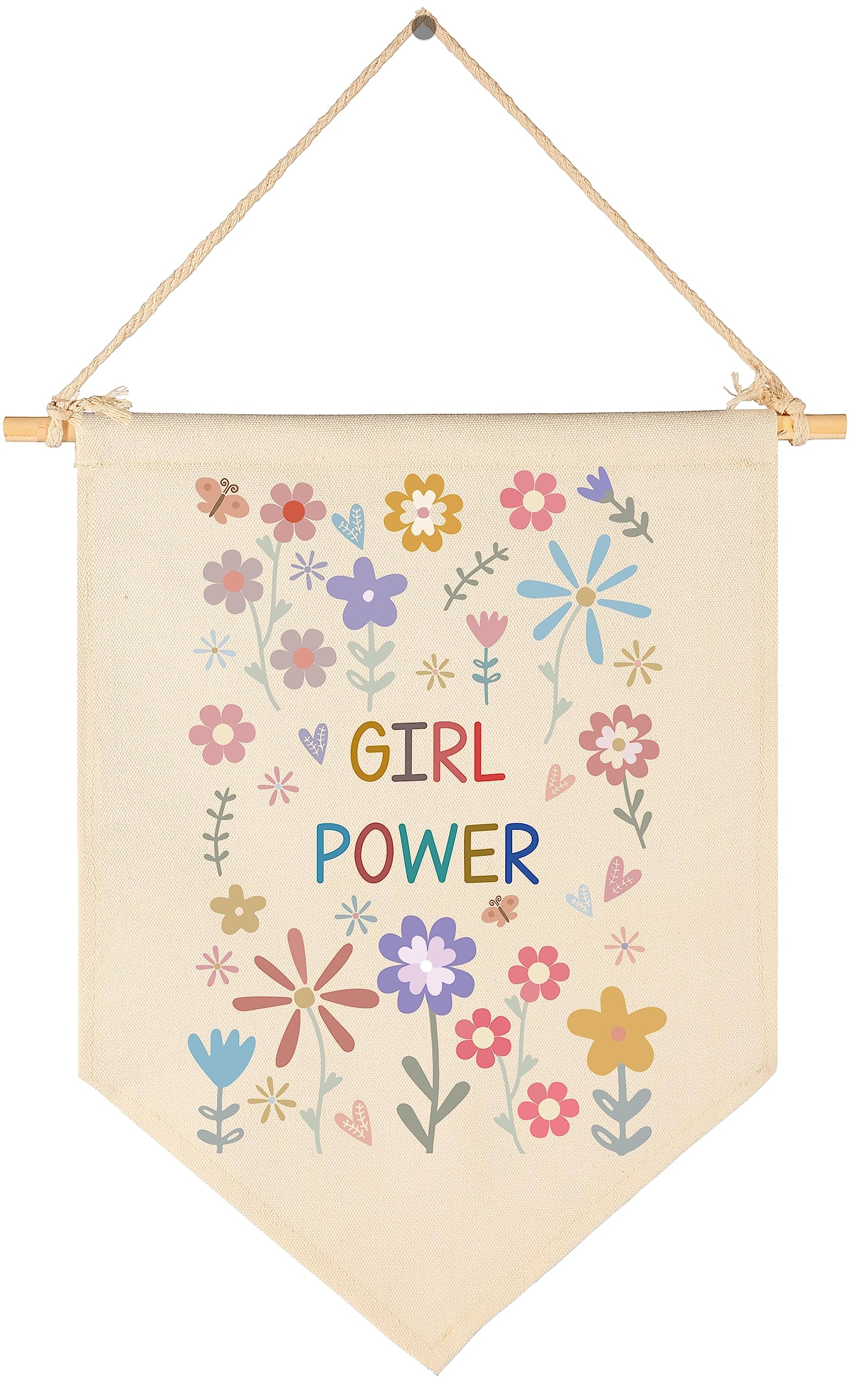 Girl Power DecorWildflower PrintFlag Sign Gifts for Baby