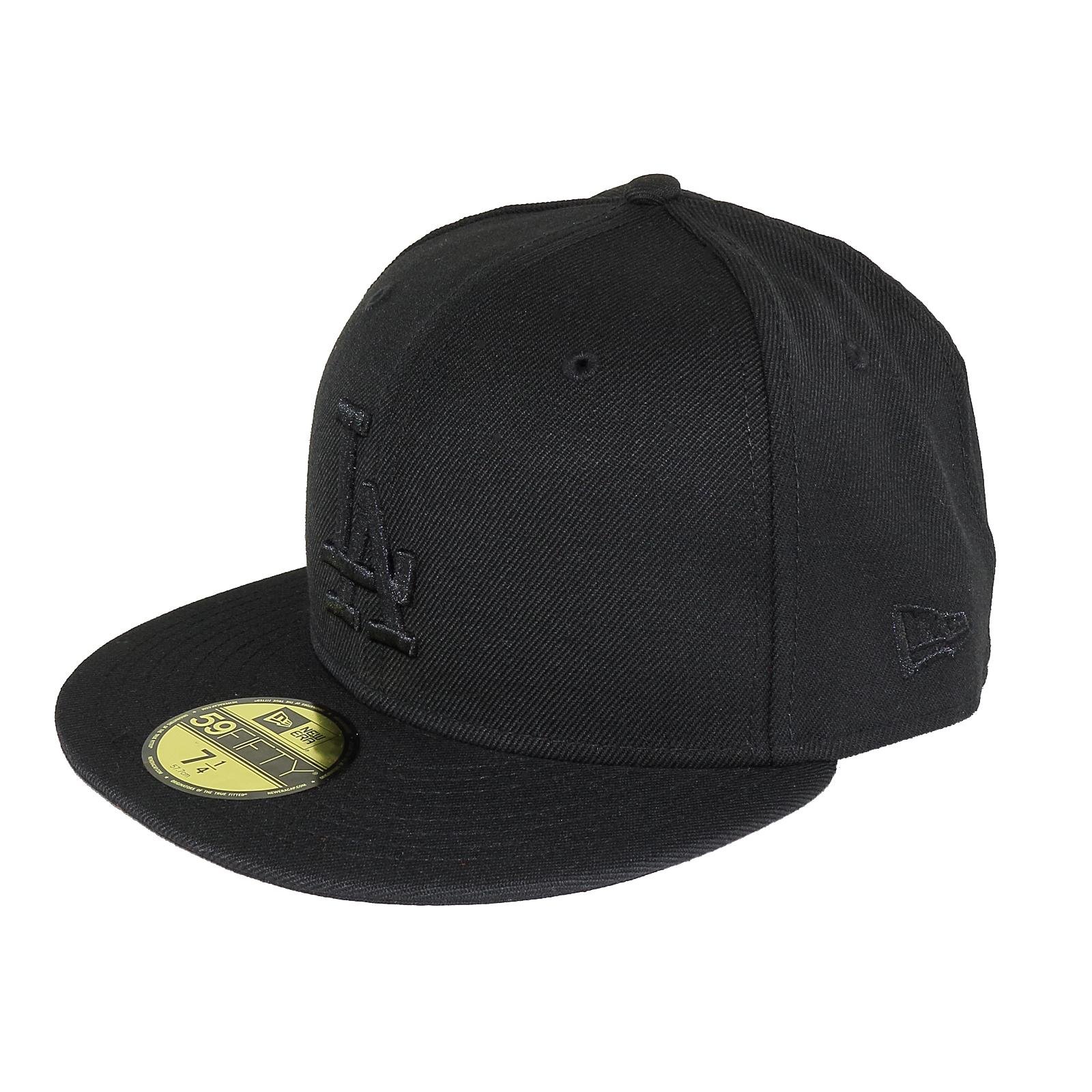 New Era x MLB Men's Los Angeles Dodgers Basic 56Fifty Fitted Hat Black/White 8 โ image 1
