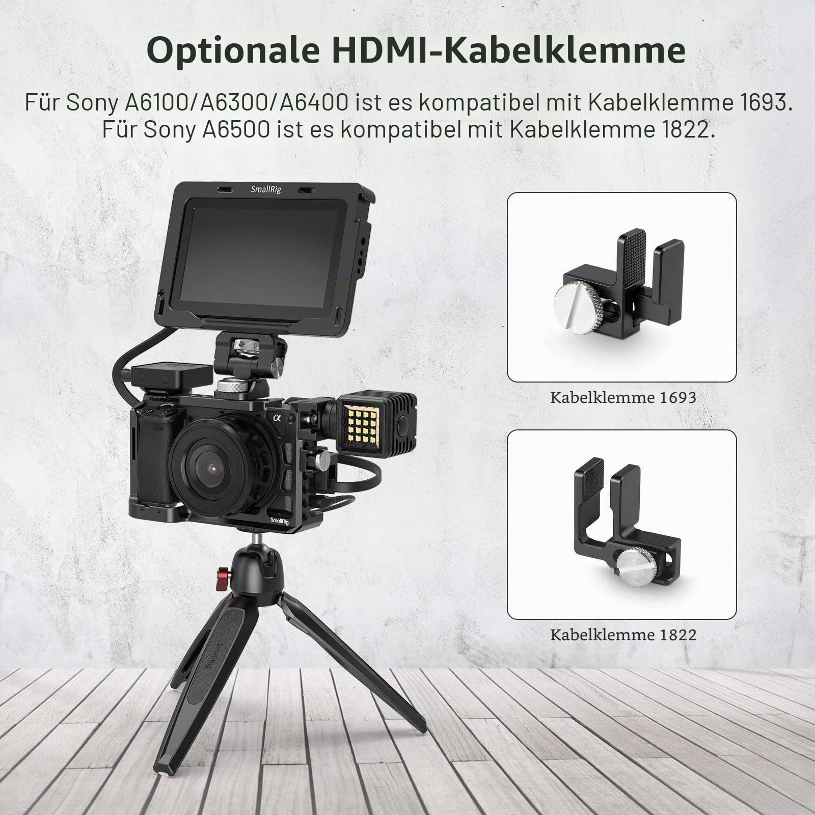 SMALLRIG A6500 Cage A6400 Kamerakäfig für Sony A6100/ A6300/ A6400/ A6500 Cameras - 2310C