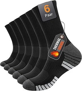 TIBISI Men's/Women's Hiking Socks, Work Socks, Sports Socks, Tennis Socks, Running Socks, Cotton, Breathable, 5/6 Pairs