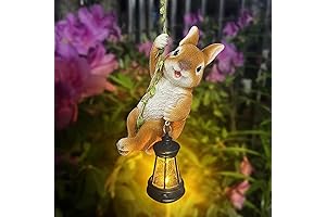 Joliyoou Solar Light Outdoor Bunny Decor