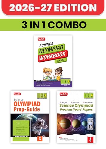 MTG Science Olympiad (ISO) Workbook, Prep Guide & Previous Years Papers Class 3 (PYQs) with Mock Test Paper - SOF Olympiad Books For 2026-27 Exam (Set of 3 Books)