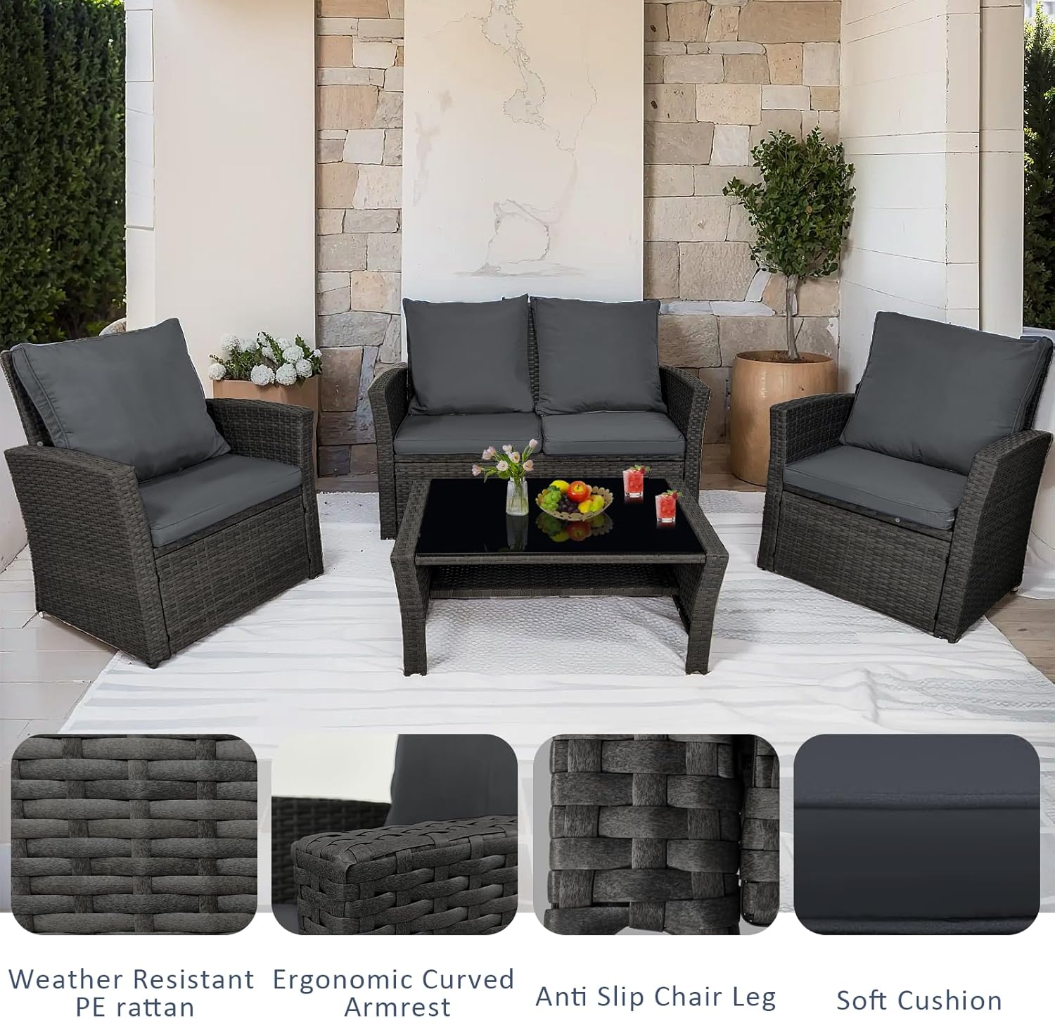Transform Your Outdoor Space: The Ultimate 4 Piece All-Weather Patio Furniture Set Review