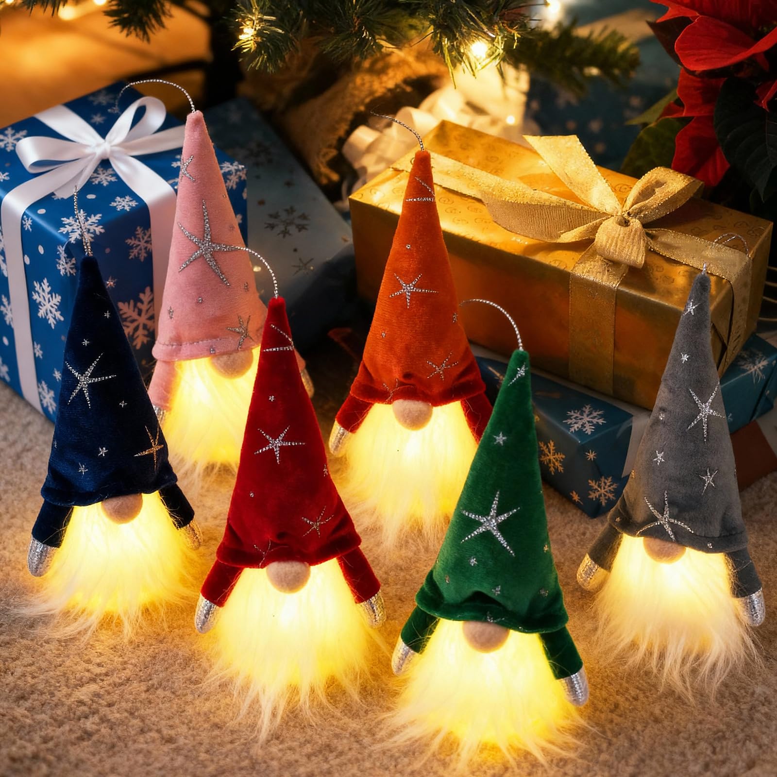 Suspensions de Noël lumineuses LED en velours Etistta pour illuminer vos soirées de réveillon