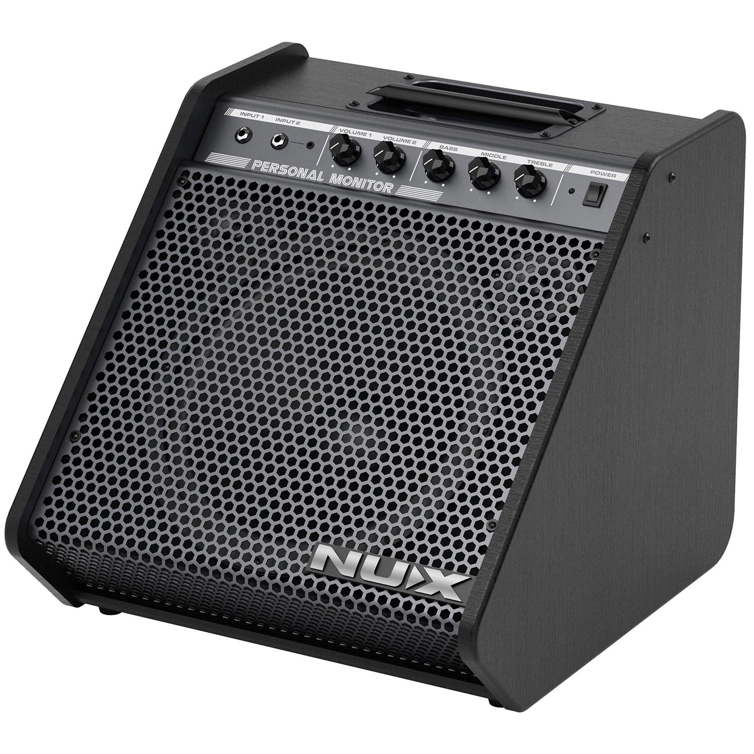 NU-X | NPA-100 120W Bühnen- & Schlagzeug-Monitor | Bluetooth FRFR Backline Lautsprecher für Gitarre, Bass & Gesang | Tragbarer Active Wedge mit EQ & Stereo Betrieb