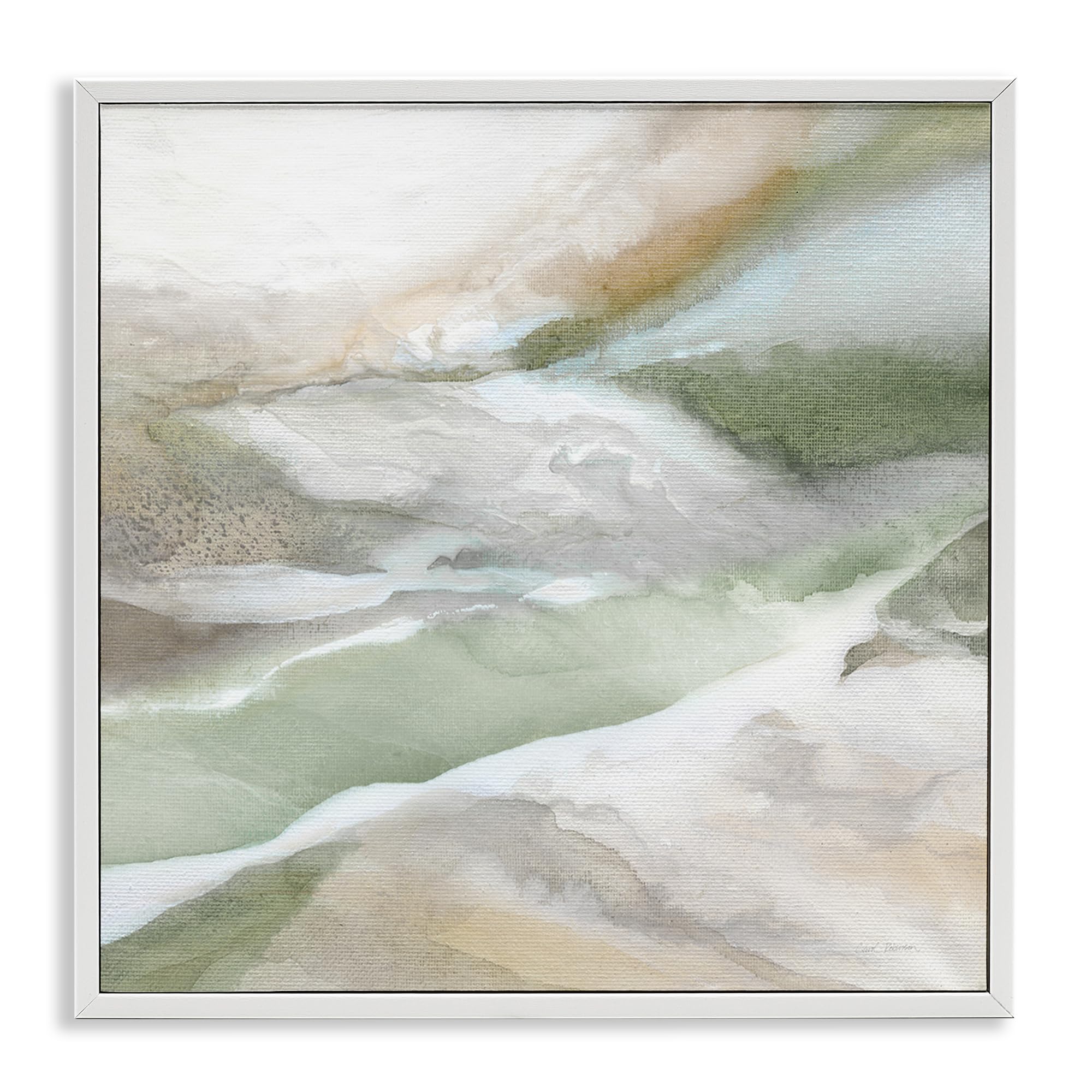 Stupell Industries Coastal White (Textured) 'Serene Misty Landscape'| Framed Giclee Art