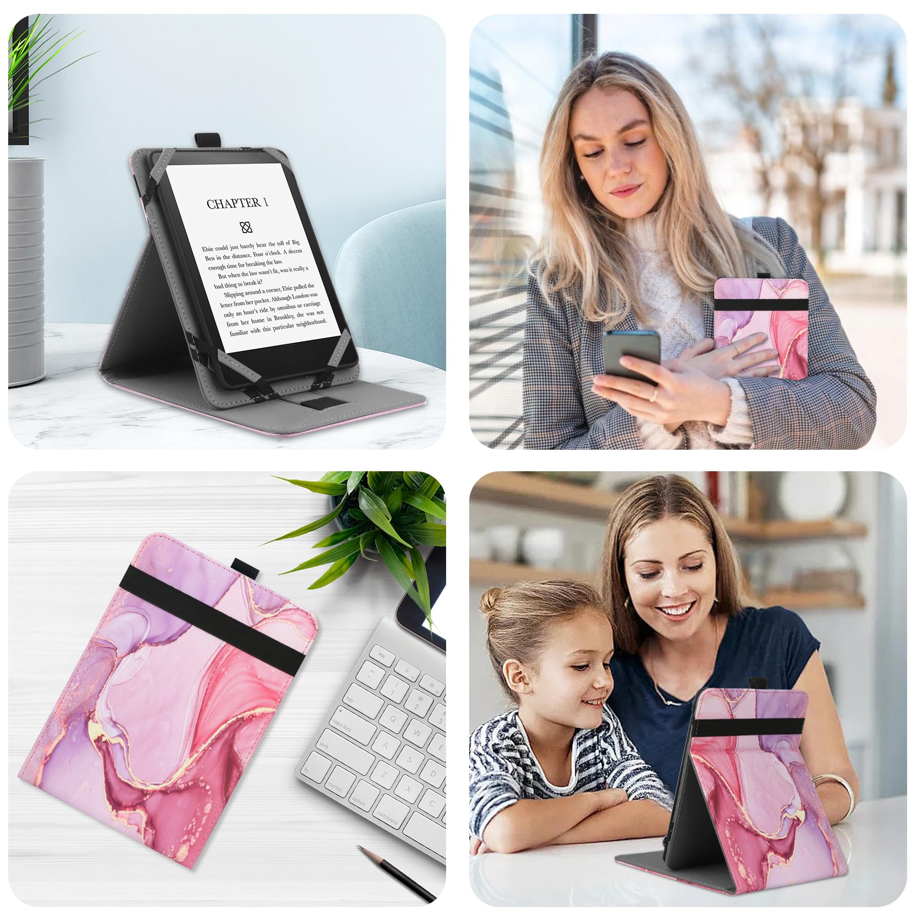 Custodia Universale Per Kindle Paperwhite E Colorsoft (modelli 2024-2012) – 6-7 Pollici, Con Tasche Extra E Cerniera, In Nylon Antigraffio. Adatta Anche A Tolino E Sony!
