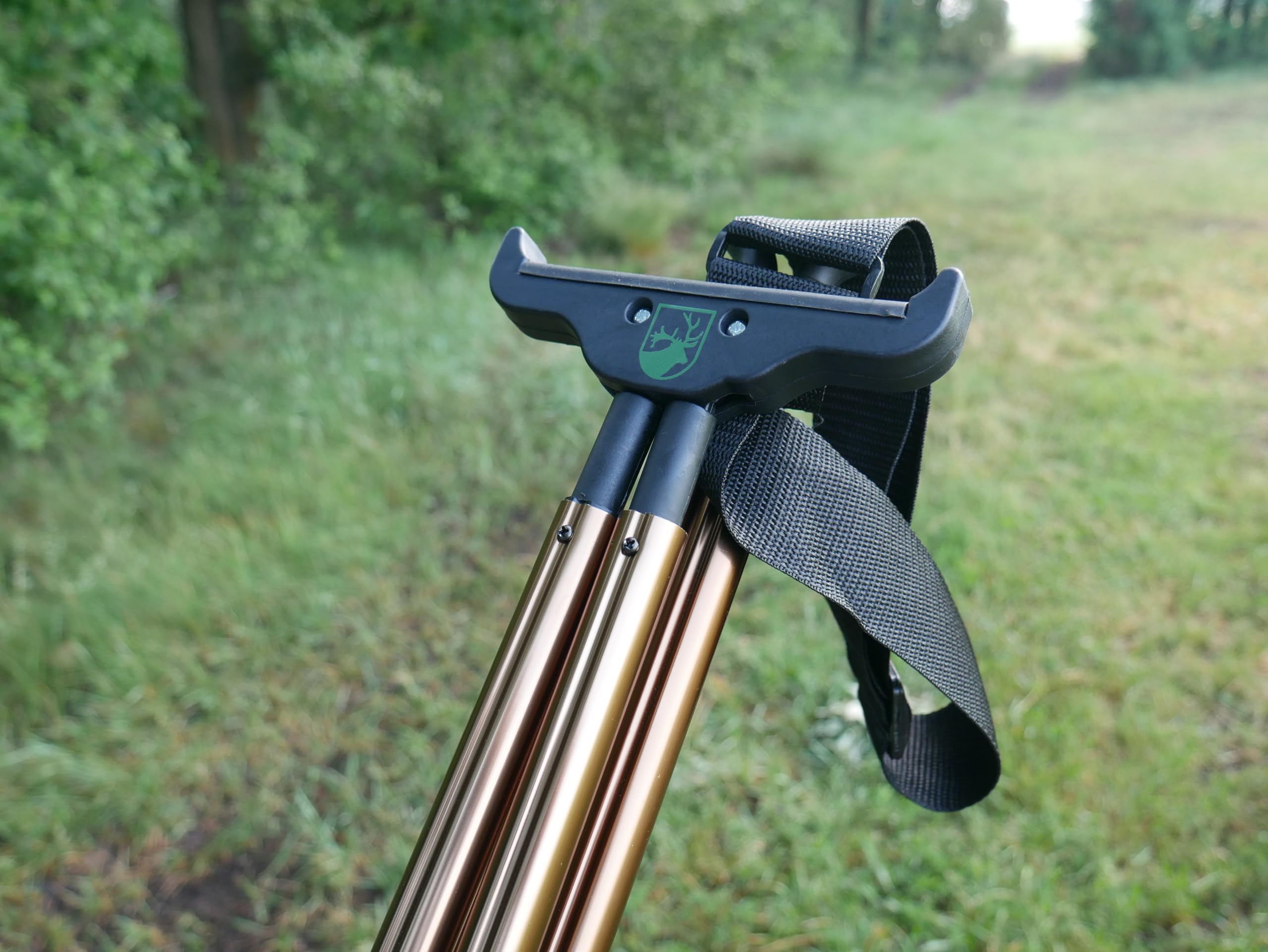 Jagd Zielstock Pirschstock 4 beinig Neue Modell mit 14 cm breite Basis stabil