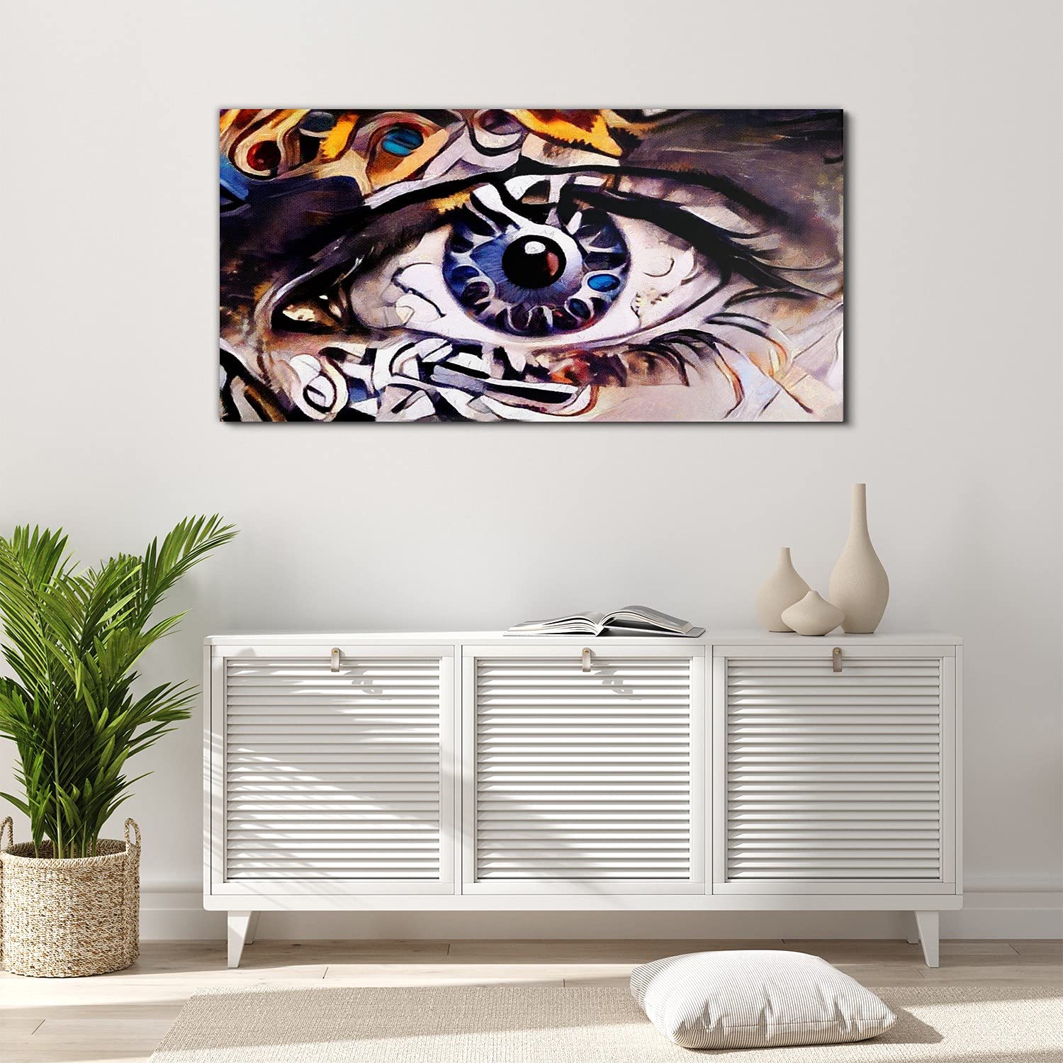 Coloray Pintura acrílica 120x60cm Sala De Estar Vidrio Acrílico Cuadro De Pared Mural Arte - Acuarelas de abstracción
