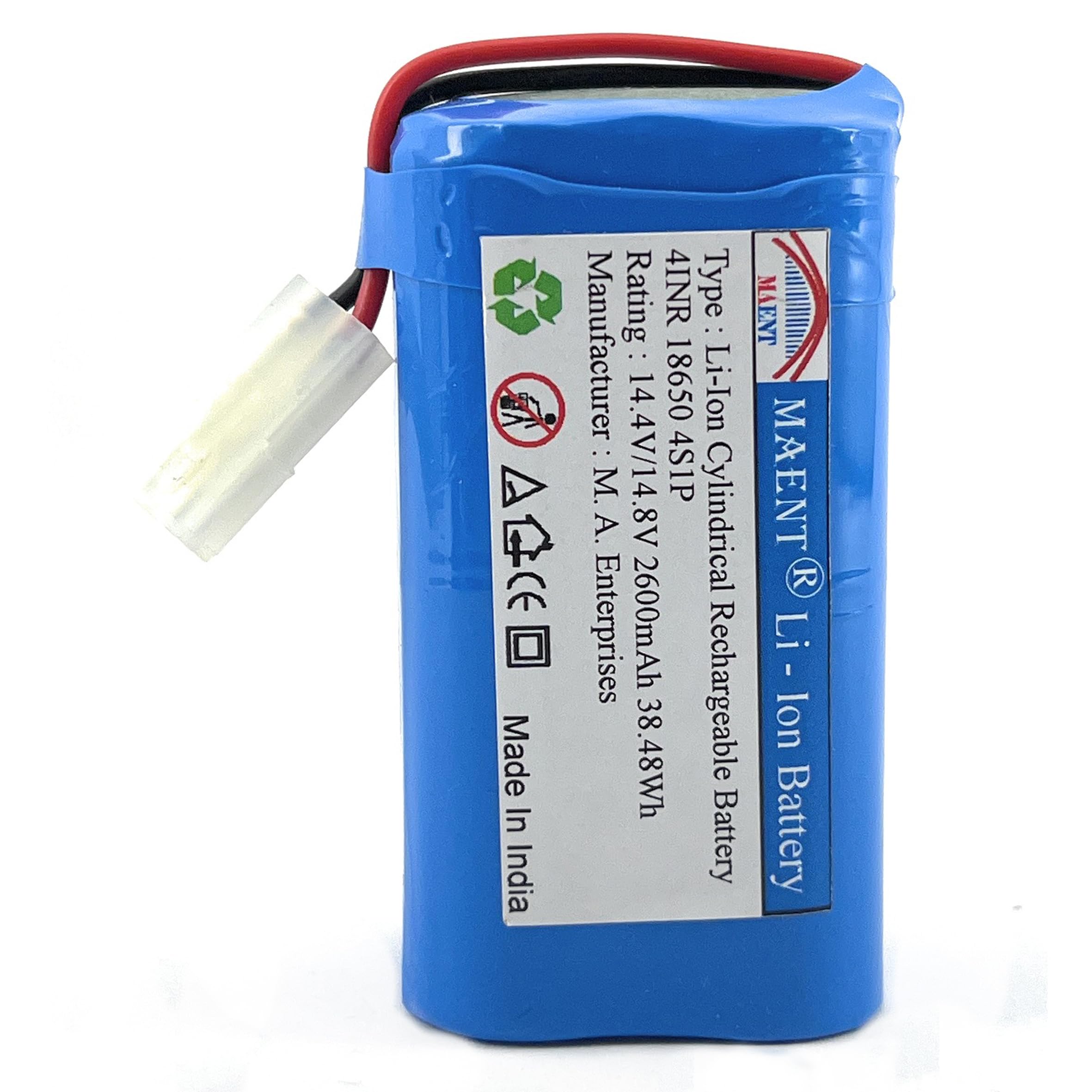 MAENT® 14.6V 16.8V 14.4V Li-ion Battery Compatible with Robotic Vacuum Cleaner Mijia Mi Sweeping Mopping G1 Milagrow Red Hawk andother Similar Connector (2600 mah)-image-5