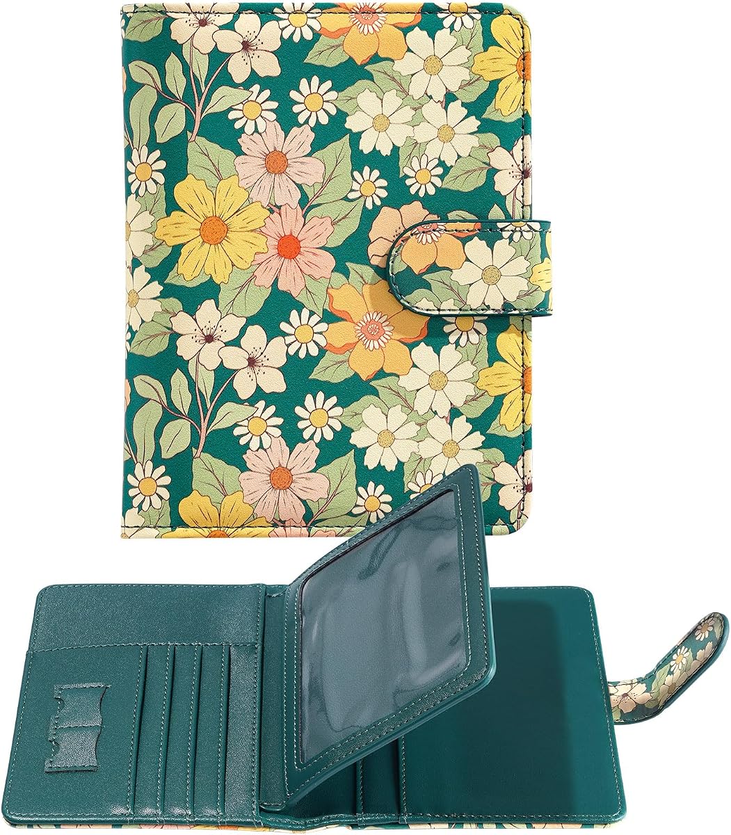 Porta pasaporte, funda para pasaporte, tarjetero para vacunas, billetera de viaje de cuero impermeable con bloqueo RFID para hombres/mujeres