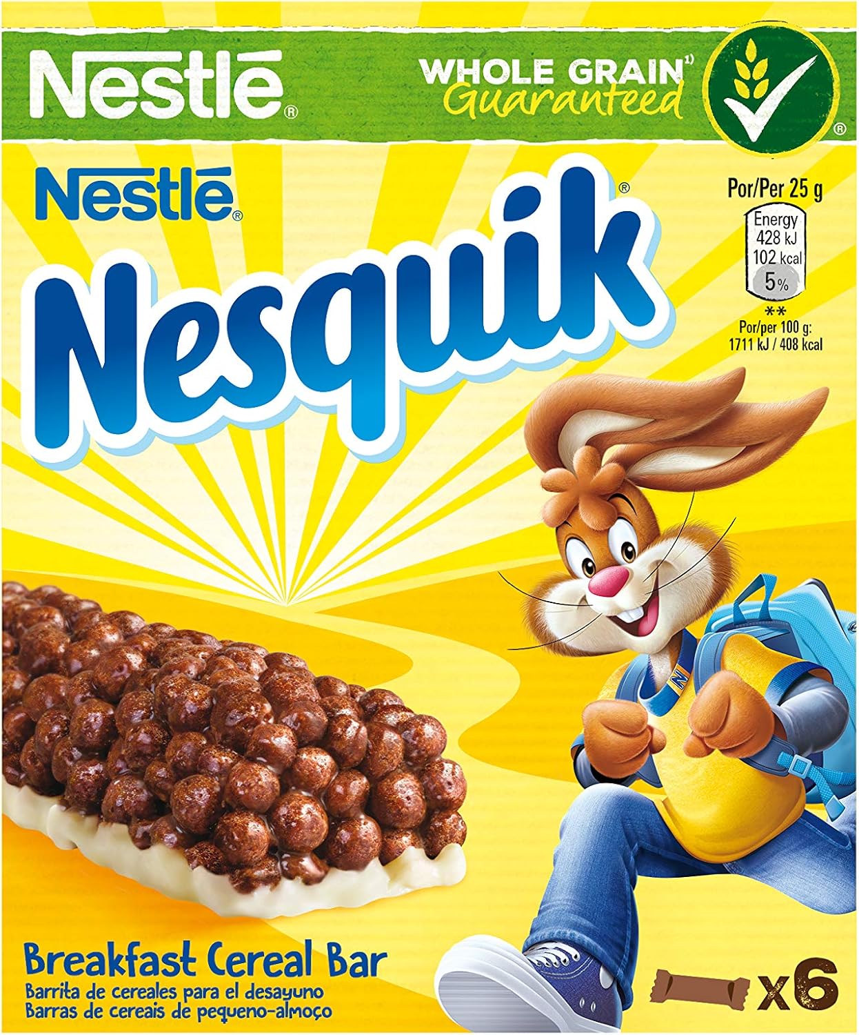 Nestlé nesquik Cereal bar 6 Bars 25g Amazon.co.uk Grocery