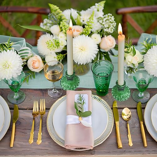 Miniatura 6 de Portavelas de cristal, portavelas cónico a rayas, juego de 6 candelabros para centros de mesa, decoración del hogar, bodas, festivales y fiestas