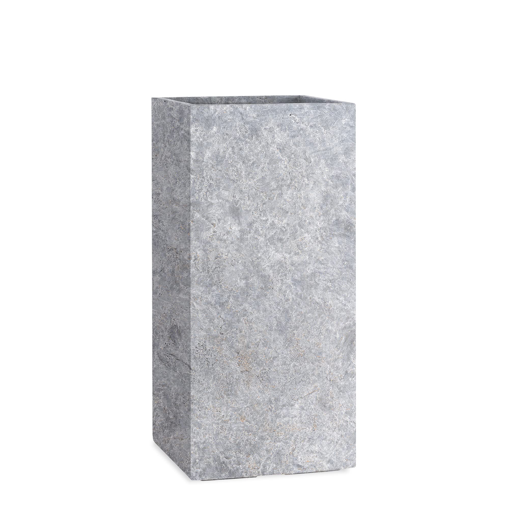 Pflanzwerk® Donica na rośliny, Tower Lava, jasnoszara 80 x 40 x 40 cm, doniczka na kwiaty, odporna na mróz, ochrona przed promieniowaniem UV, wysoka jakość