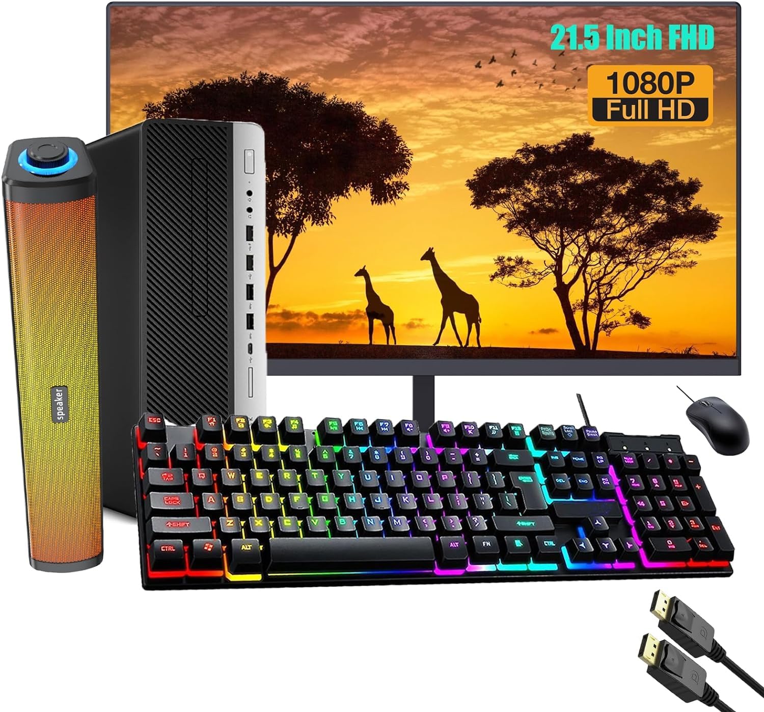 HP EliteDesk 800 G3 SFF PC Desktop Computer with 21.5 