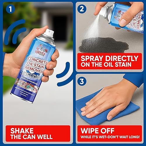 Miniatura 5 de Oil Spots Gone - Limpiador de hormigón y removedor de manchas de aceite - Desengrasante de aceite Eater, limpiador de entrada para manchas de aceite