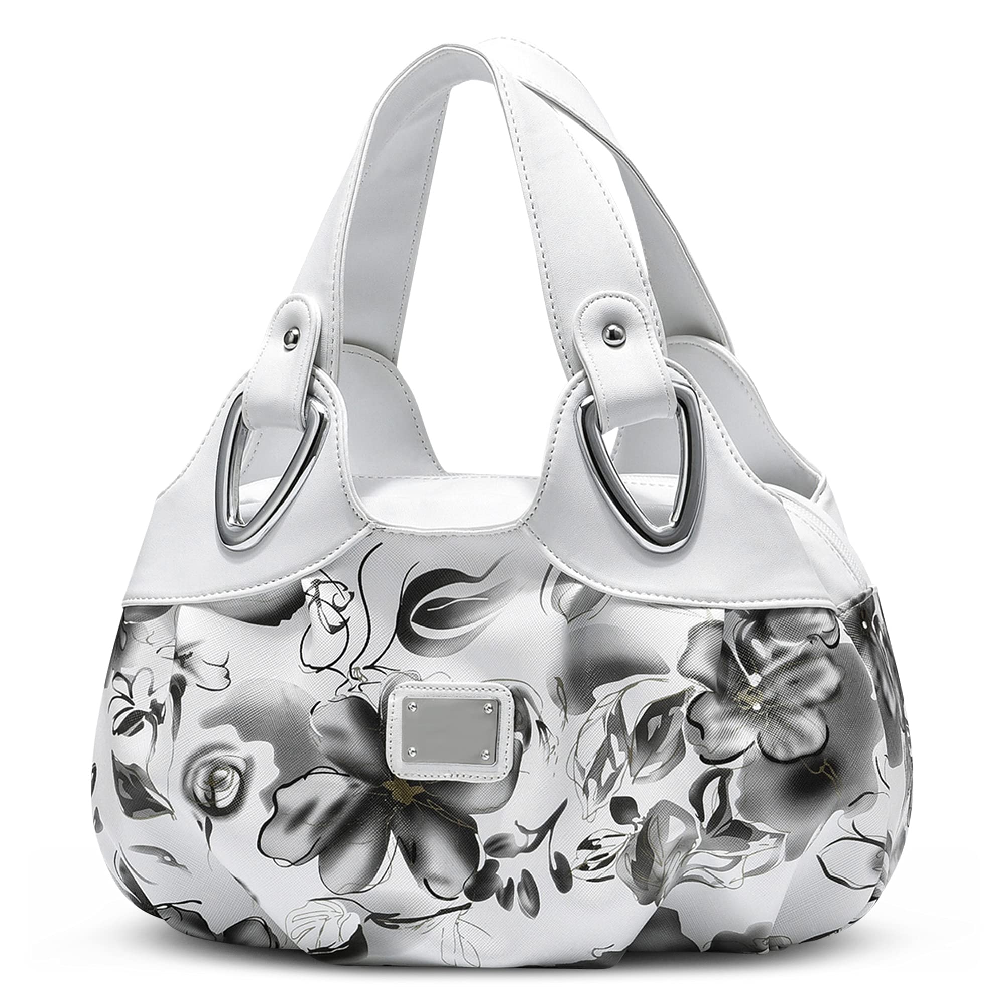 DIRRONA Moda Borse da Donna Borsa a Tracolla Casual Vacanza Signora Totalizzatore Viaggio Borsa da Spiaggia Impermeabile PU Pelle Borse a Mano Fiore