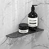 Corner Shower Shelf 12 Matte Black 304 Stainless Steel Quadrilateral Corner Shelf Heavy Duty Recessed Bathroom Black Shelf No Drilling Needed