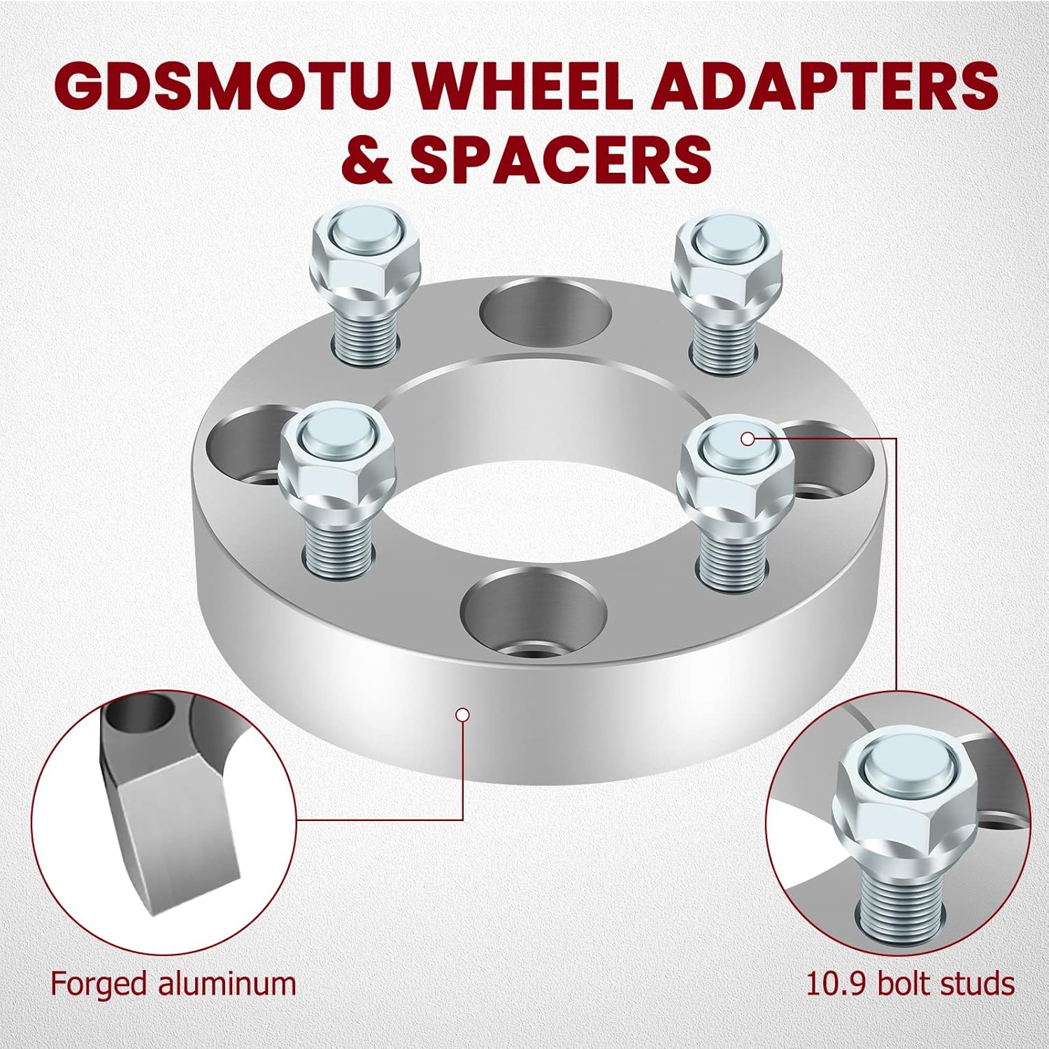 2x 4 Lug Wheel Spacers for 1.25" Wheel Spacers 4x4.5 4X114.3mm with 12x1.5 Studs for 1993-2002 for Sonata 1997-2001 for Tiburon