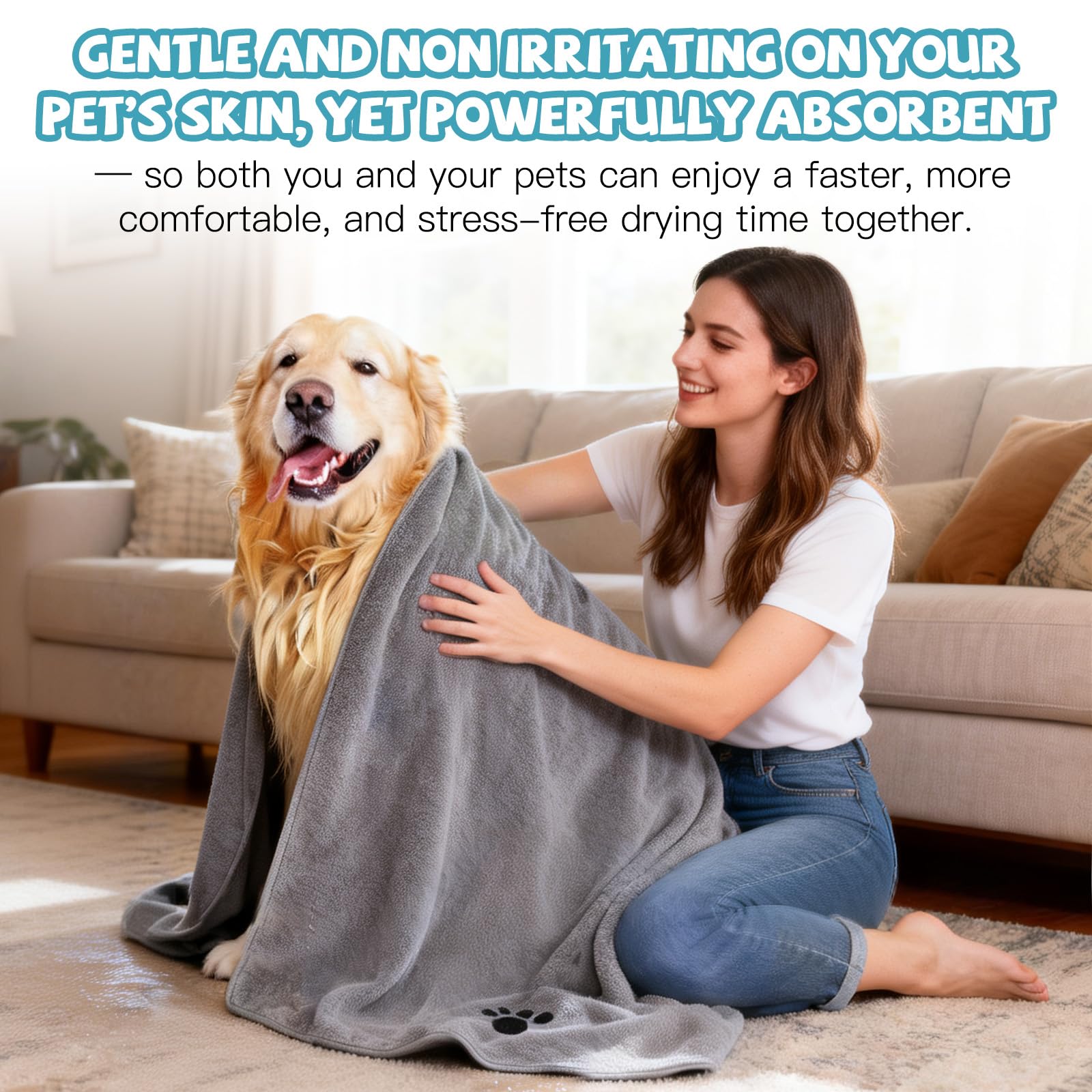 Super Absorbent Dog Towels - Quick Drying! -5