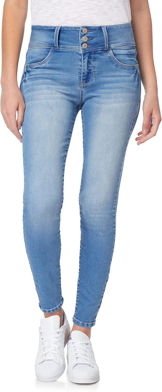 WallFlower Women’s Sassy Skinny High-Rise Insta Soft Juniors Jeans (Standard and Plus)